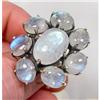Image 1 : HUGE Fiery Rainbow Gemstone Sterling Ring~size #873669