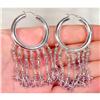 Image 1 : Flamboyant FACETED Amethyst Hoop Chandeliers #873724