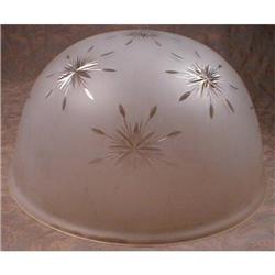FROSTED Shade CUT Glass Bowl Hanging Fixture #873873