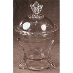 Brokunier Bearded VIKING Covered Footed Jar #873888