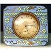 ENAMELED Clock VANITY Travel ANTIQUE Desk #874081