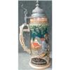 Image 1 : GERMAN Lidded STEIN High RELIEF Scenic ANTIQUE #874131
