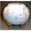 Image 1 : Rose Bowl Hand Painted 3-footed ARTIST Signed #874249