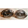 Image 1 : GOLF Cuff Links Hematite Carved VINTAGE #874289