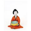 Old Japanese Kutani Geisha Hold Bowl Figurine #874556
