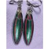 Image 1 : Sterling Guilloche  Enamel June Bug Earrings   #875485