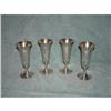 Image 1 : 4 STERLING SILVER CHAMPAGNE FLUTES #876067