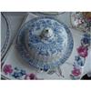 Image 1 : BLUE TRANSFERWARE COVERED BUTTER DISH #876201
