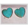 Image 1 : Turquoise Heart &Sterling Silver  Earrings #876432