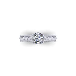 1.06 ctw Solitaire VS/SI Diamond Ring 18K White Gold