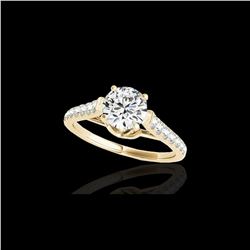 1.46 ctw Certified Diamond Solitaire Ring 10K Yellow Gold