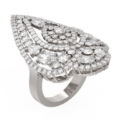 6.63 ctw Diamond Ring 18K White Gold