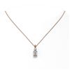 Image 2 : 1.25 ctw Emerald Cut Diamond Designer Necklace 18K Rose Gold