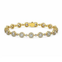 9 ctw Diamond Designer Bracelet 18K Yellow Gold