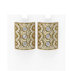 8.63 ctw Diamond Earrings 18K Yellow Gold