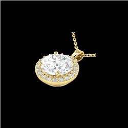 1.75 ctw VS/SI Diamond Certified Micro Pave Necklace 18K Yellow Gold