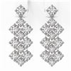 Image 2 : 4.74 ctw Diamond Designer Earrings 18K White Gold