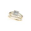 Image 1 : 1.26 ctw Certified VS/SI Princess Diamond 2pc Set Ring Halo 14K Yellow Gold