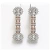 Image 1 : 7.47 ctw Rare Oval Diamond Earrings 18K Rose Gold