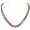 Image 1 : 28.67 ctw Princess Cut Diamond Micro Pave Necklace 18K Rose Gold