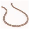 Image 2 : 28.67 ctw Princess Cut Diamond Micro Pave Necklace 18K Rose Gold
