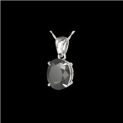 5 ctw Black Diamond Certified Designer Necklace 18K White Gold