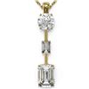 Image 1 : 2.5 ctw Emerald Cut Diamond Designer Necklace 18K Yellow Gold