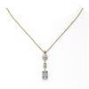 Image 2 : 2.5 ctw Emerald Cut Diamond Designer Necklace 18K Yellow Gold