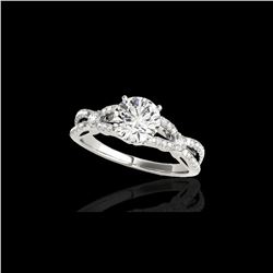 1.35 ctw Certified Diamond Solitaire Ring 10K White Gold