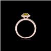 Image 2 : 1.25 ctw Certified SI/I Fancy Intense Yellow Diamond Ring 10K Rose Gold