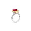Image 2 : 6.25 ctw Ruby & Diamond Ring 14K 2-Tone Gold