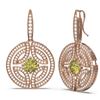 Image 2 : 3.36 ctw Fancy Yellow Diamond Earrings 18K Rose Gold