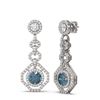 Image 2 : 3.55 ctw Intense Blue Diamond Earrings 18K White Gold