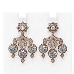 6.3 ctw Diamond Earrings 18K Rose Gold
