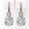 Image 2 : 1.25 ctw Diamond Designer Earrings 18K Rose Gold