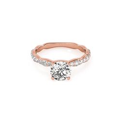 0.93 ctw Certified VS/SI Diamond Ring 18K Rose Gold