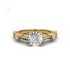 Image 2 : 1.03 ctw VS/SI Diamond Solitaire Art Deco Ring 18K Yellow Gold