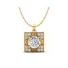 Image 1 : 1.02 ctw VS/SI Diamond Solitaire Art Deco Necklace 18K Yellow Gold
