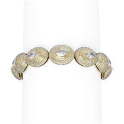 21 ctw Marquise Diamond Bracelet 18K Yellow Gold