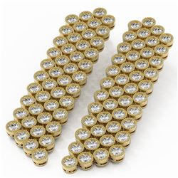 20 ctw Diamond Designer Earrings 18K Yellow Gold