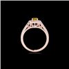 Image 2 : 1.43 ctw Certified SI/I Fancy Intense Yellow Diamond Ring 10K Rose Gold