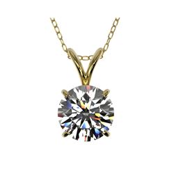 1.30 ctw Certified Quality Diamond Necklace 10K Yellow Gold
