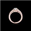 Image 2 : 1.5 ctw Certified Diamond Solitaire Halo Ring 10K Rose Gold