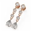 Image 1 : 3 ctw Pear Cut Diamond Designer Earrings 18K Rose Gold