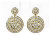 Image 2 : 2 ctw Diamond Designer Earrings 18K Yellow Gold