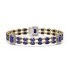 Image 1 : 19.49 ctw Sapphire & Diamond Bracelet 14K Yellow Gold