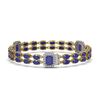 Image 2 : 19.49 ctw Sapphire & Diamond Bracelet 14K Yellow Gold