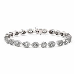 8 ctw Mix Cut Diamonds Designer Bracelet 18K White Gold