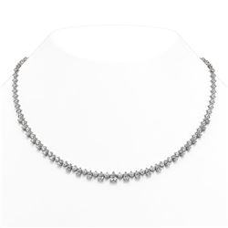 19 ctw Pear Diamond Designer Necklace 18K White Gold