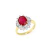 Image 1 : 4.50 ctw Ruby & Diamond Ring 14K Yellow Gold